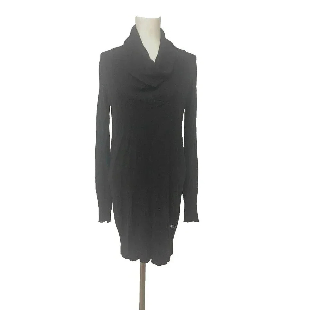 Vertigo Paris Black Pullover Cowl Neck Long Sleeve Sweater‎ or Dress Size Large